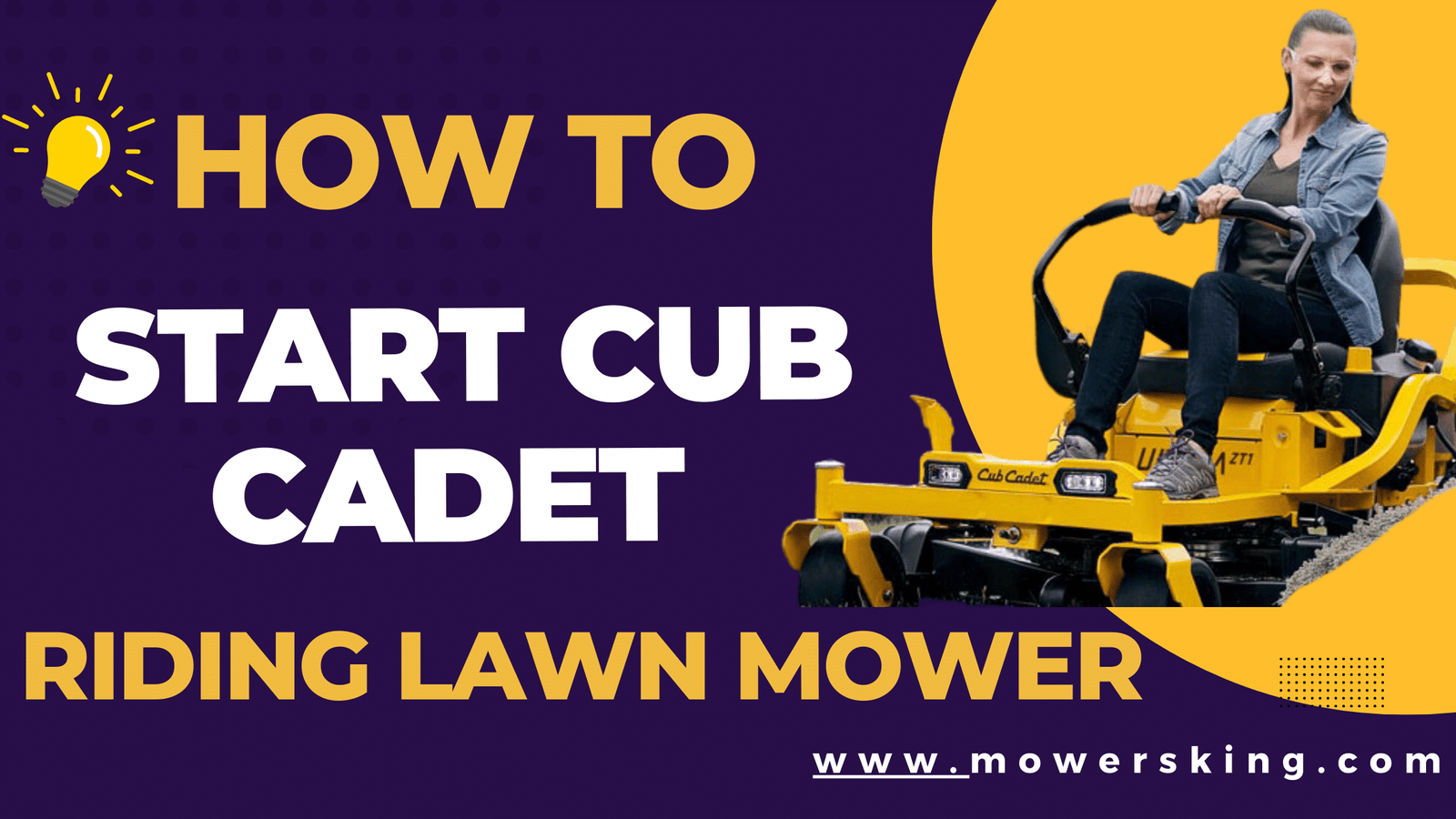 How To Start Cub Cadet Riding Lawn Mower